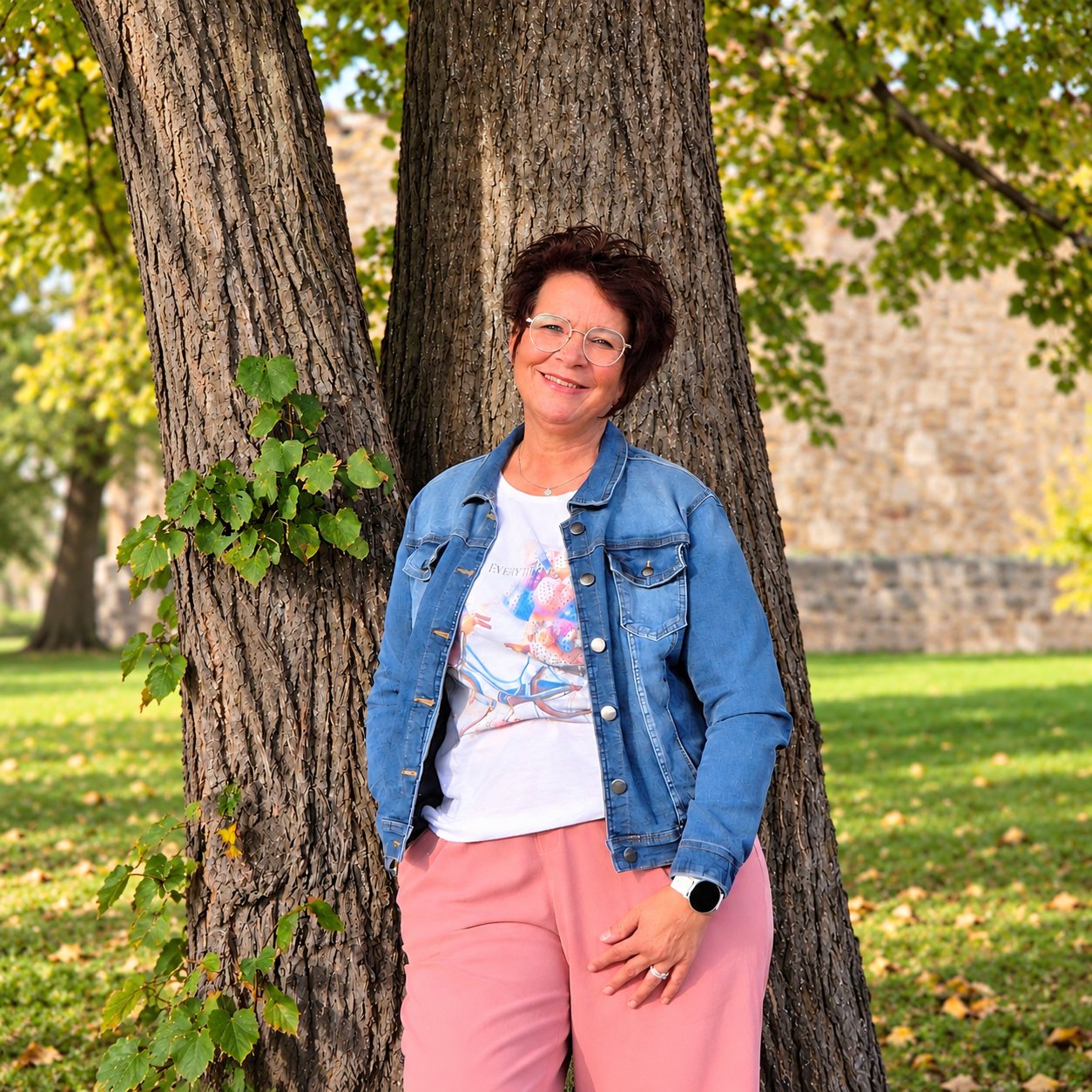 Andrea Sandvoss im Freien